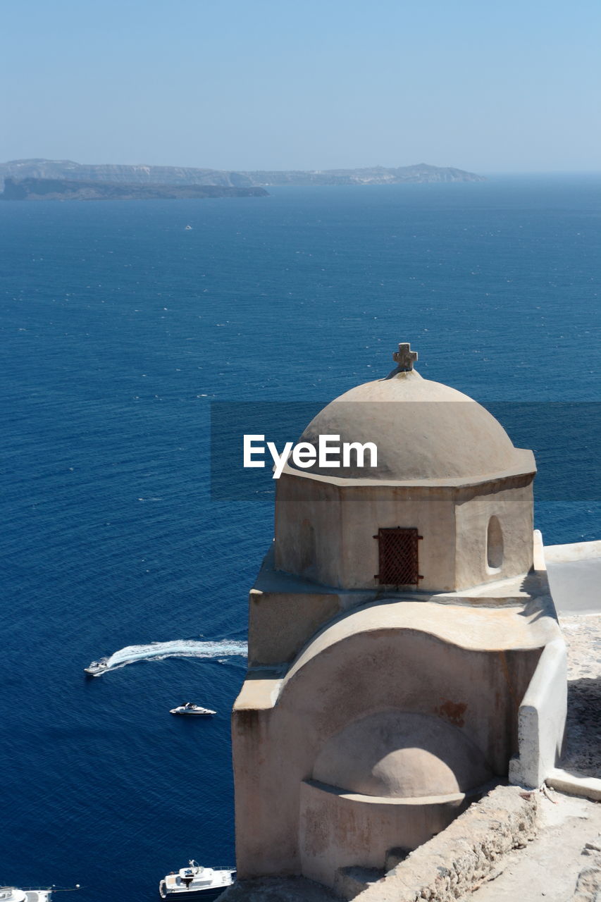 View of sea against clear sky