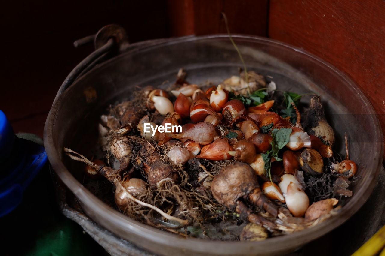 HIGH ANGLE VIEW OF SALAD IN BOWL