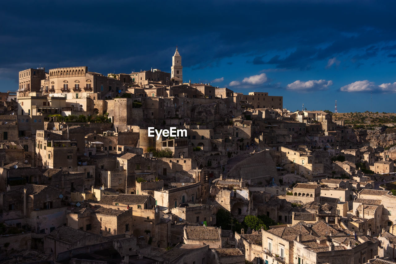 High angle view of matera