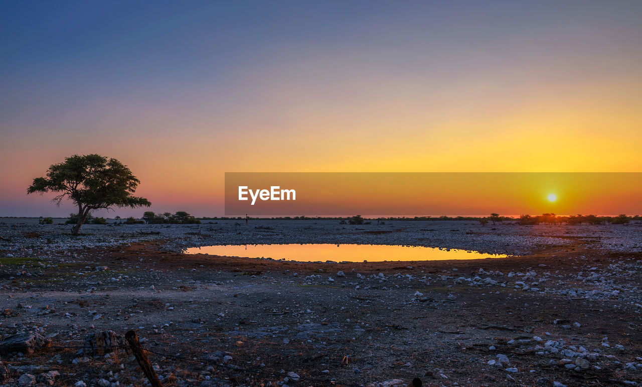 SCENIC VIEW OF SEA DURING SUNSET