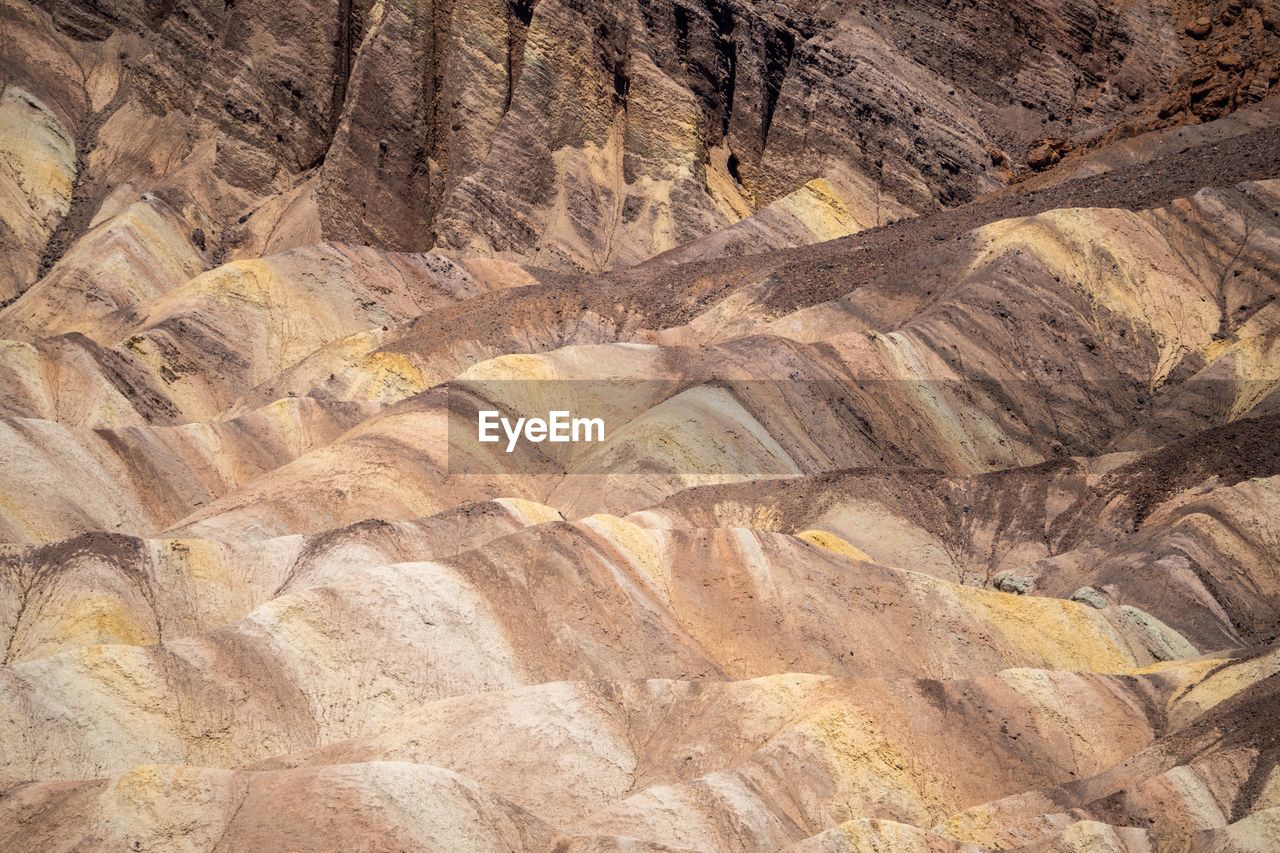 low angle view of rock formations