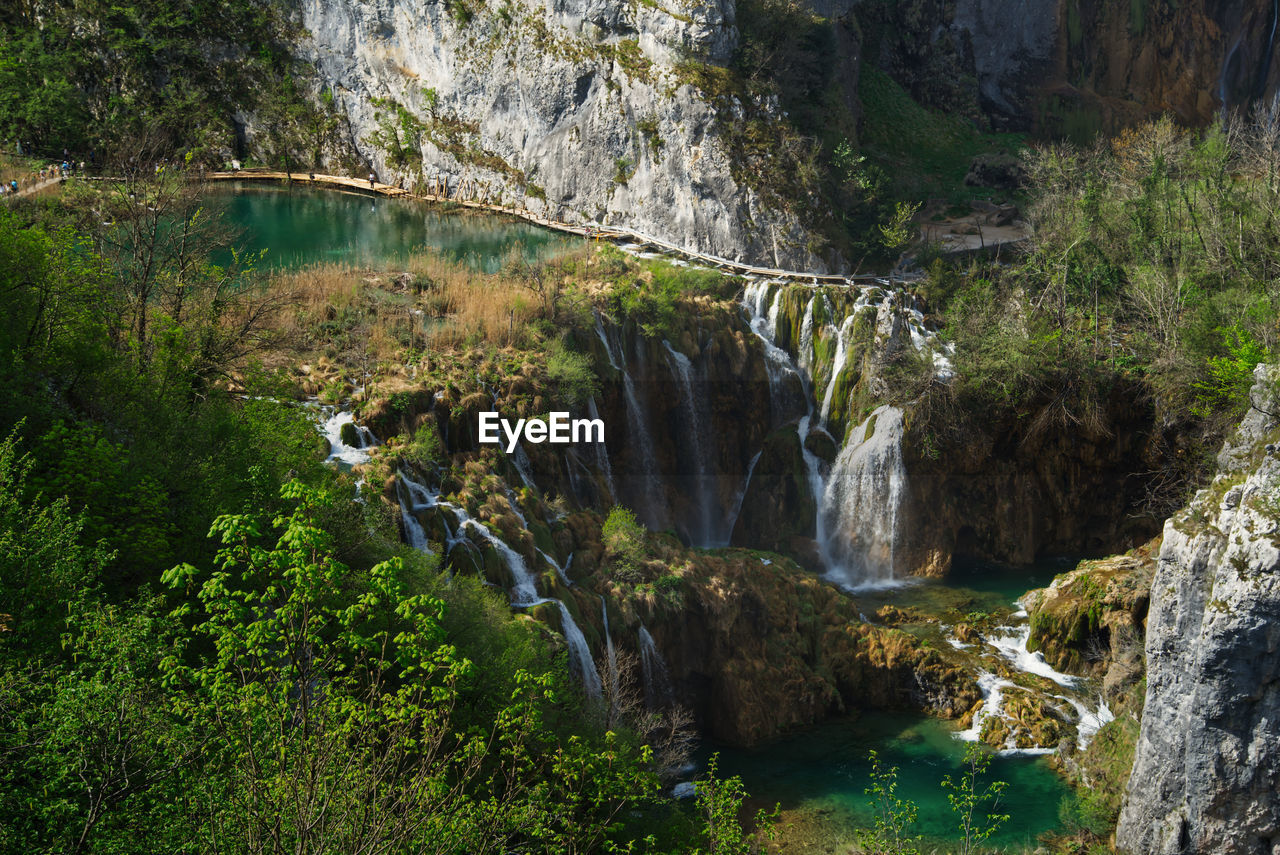 scenic view of waterfall