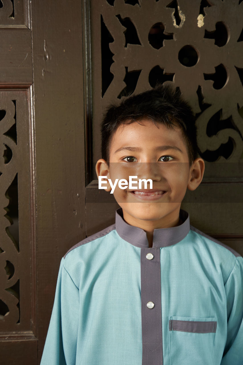 Portrait of boy smiling