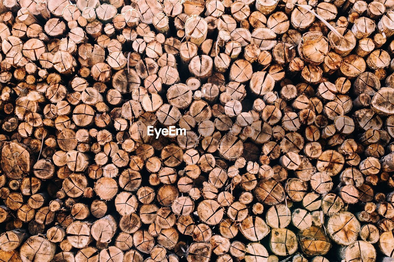 Full frame image of firewood