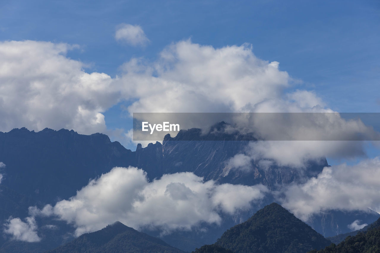 Low angle view of mountains against sky