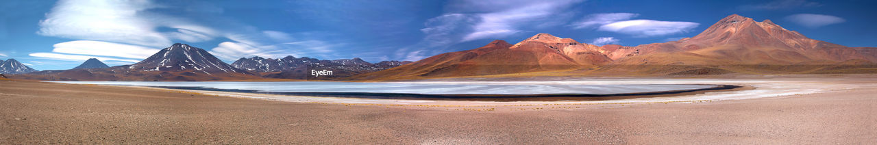 PANORAMIC SHOT OF SNOWCAPPED MOUNTAIN AGAINST SKY