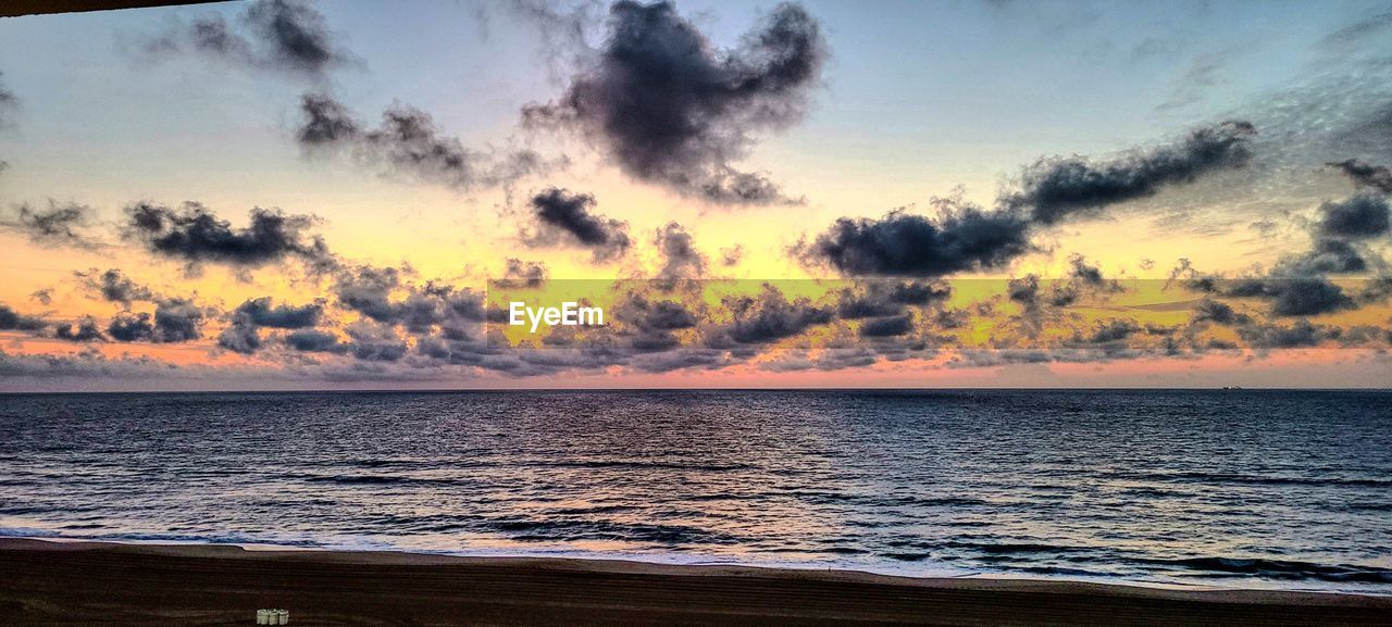 SCENIC VIEW OF SEA DURING SUNSET