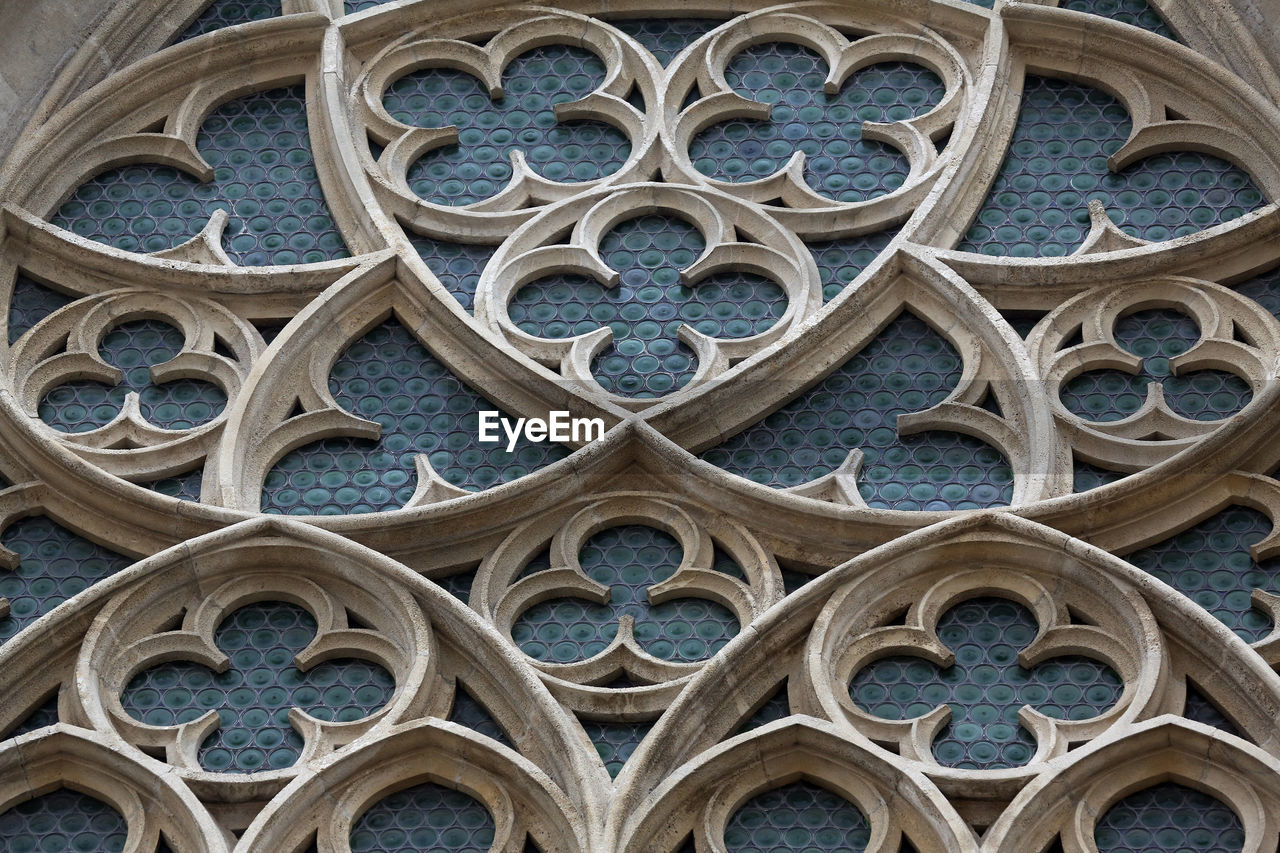 Rose window of minoritenkirche in vienna, austria