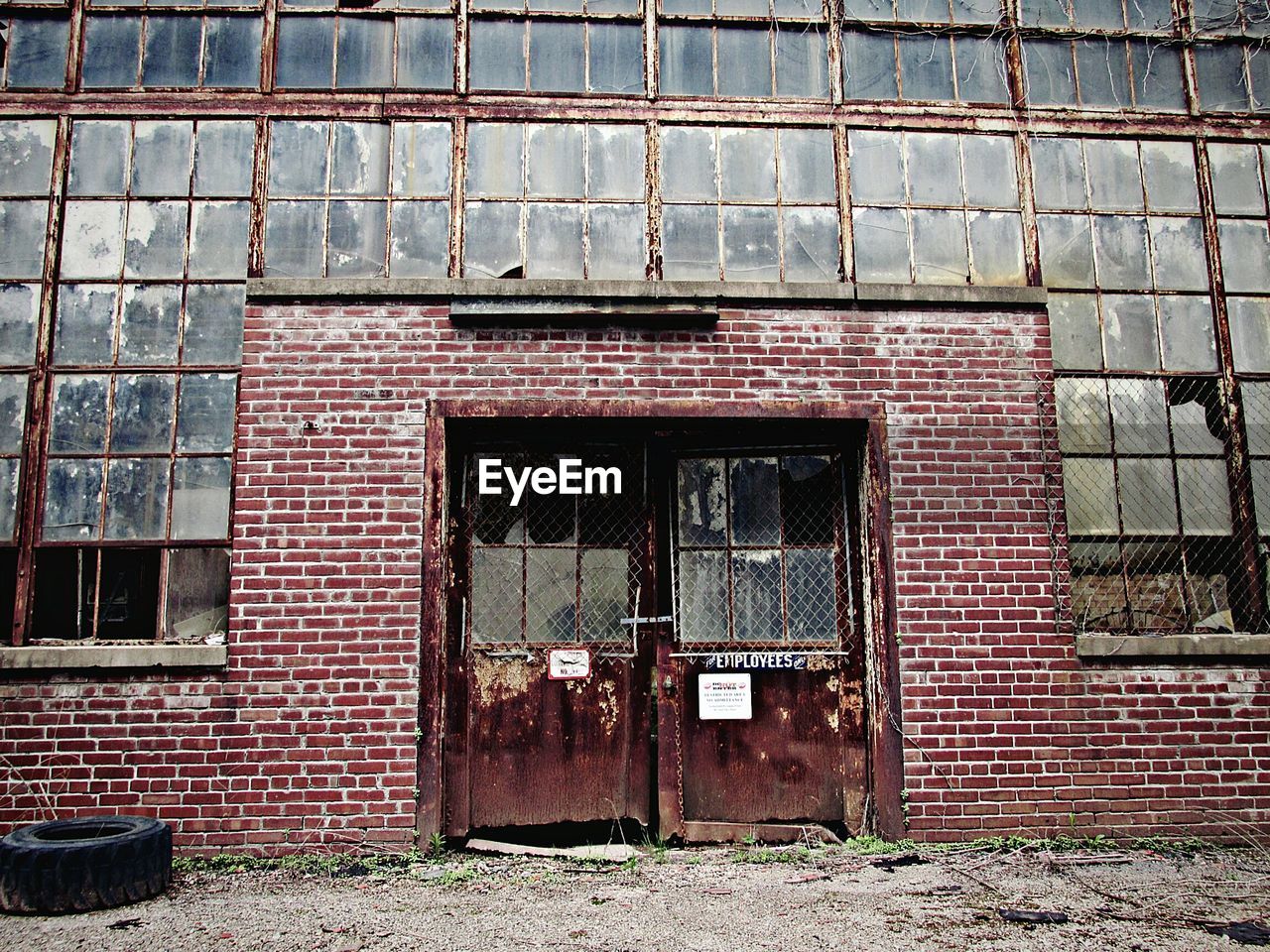 Entrance of abandoned building