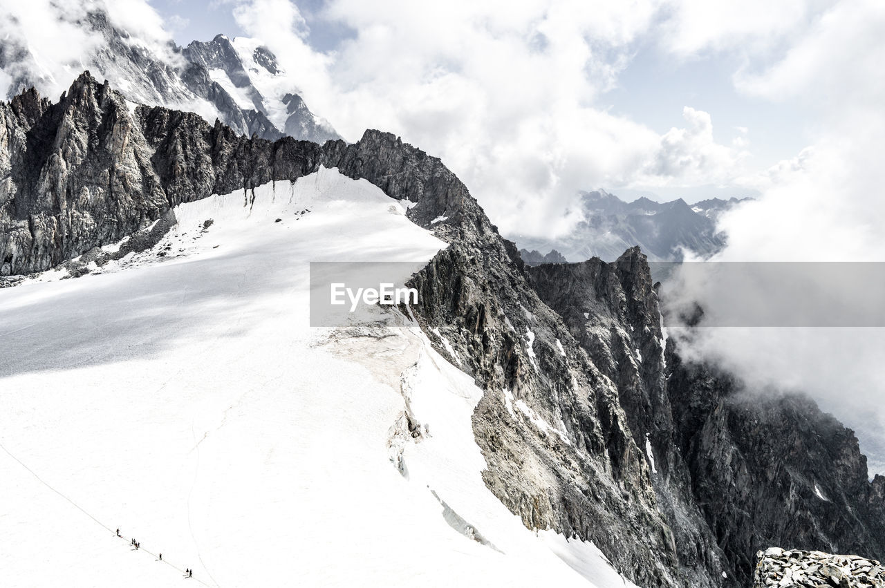 SNOW COVERED MOUNTAIN AGAINST SKY