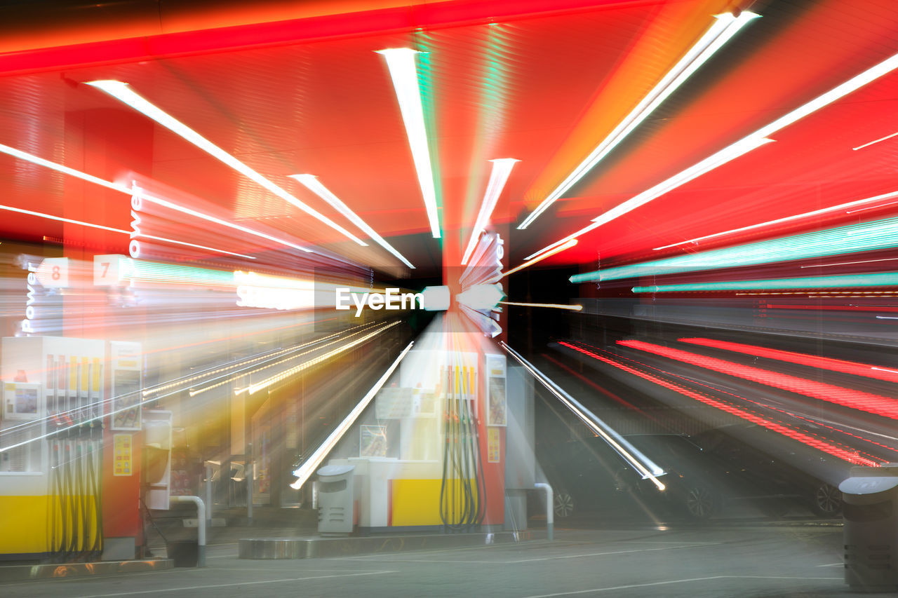 BLURRED MOTION OF SUBWAY STATION