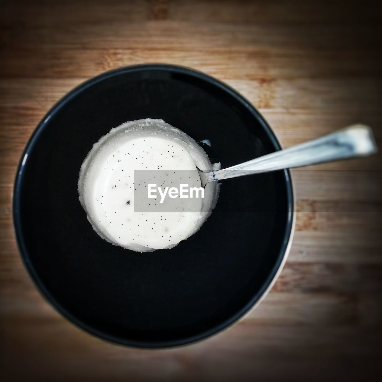 High angle view of food in bowl on table