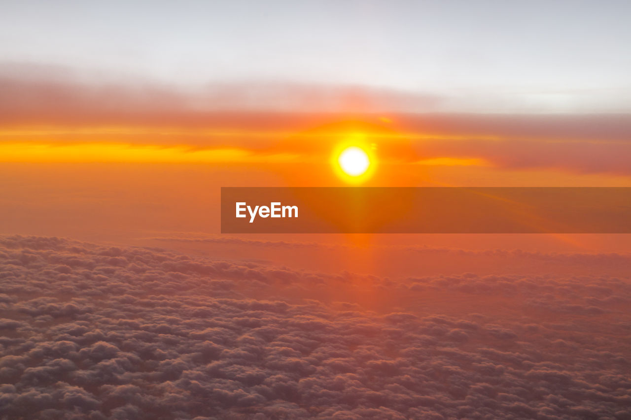 Scenic view of cloudscape against sky during sunrise