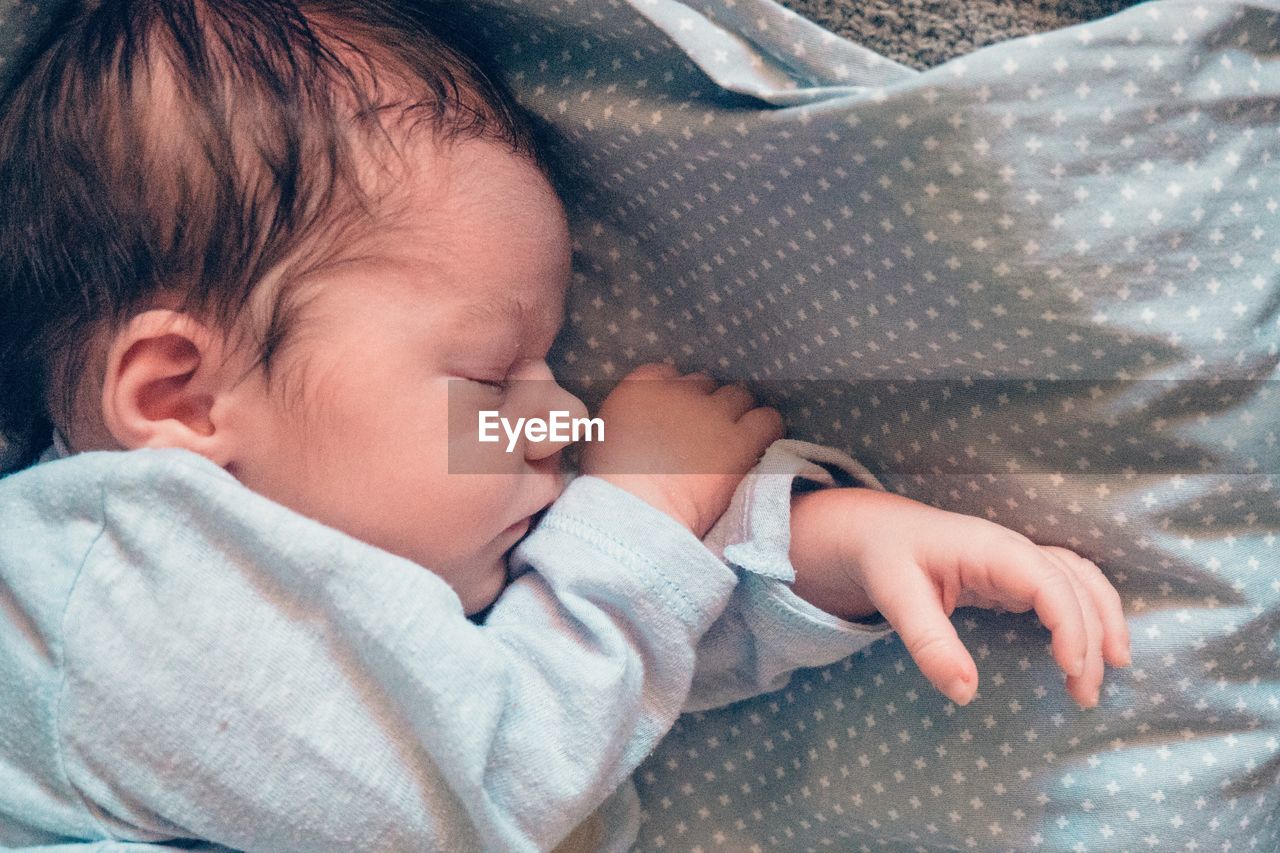Close-up of baby sleeping
