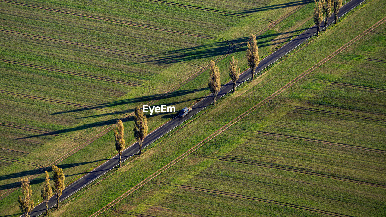 aerial view of agricultural field