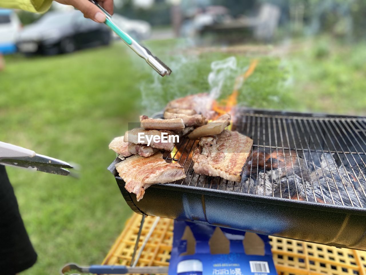 cropped hand preparing food