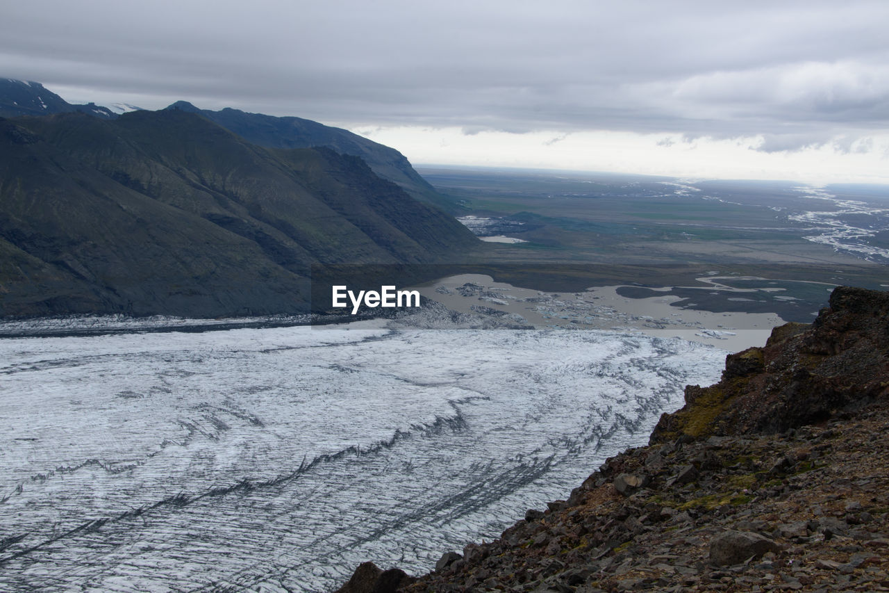 high angle view of sea against sky