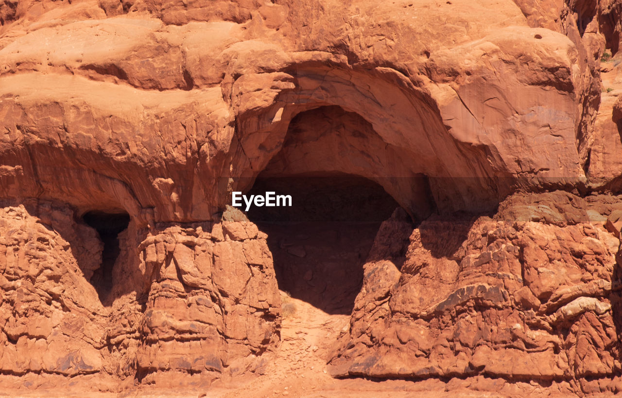 Rock formations in moab utah