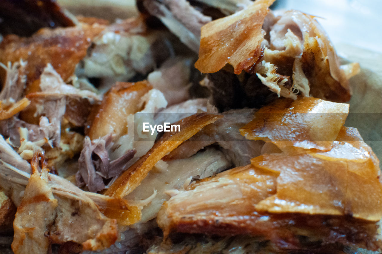 Closeup shot of porceddu, sardinian pig meat