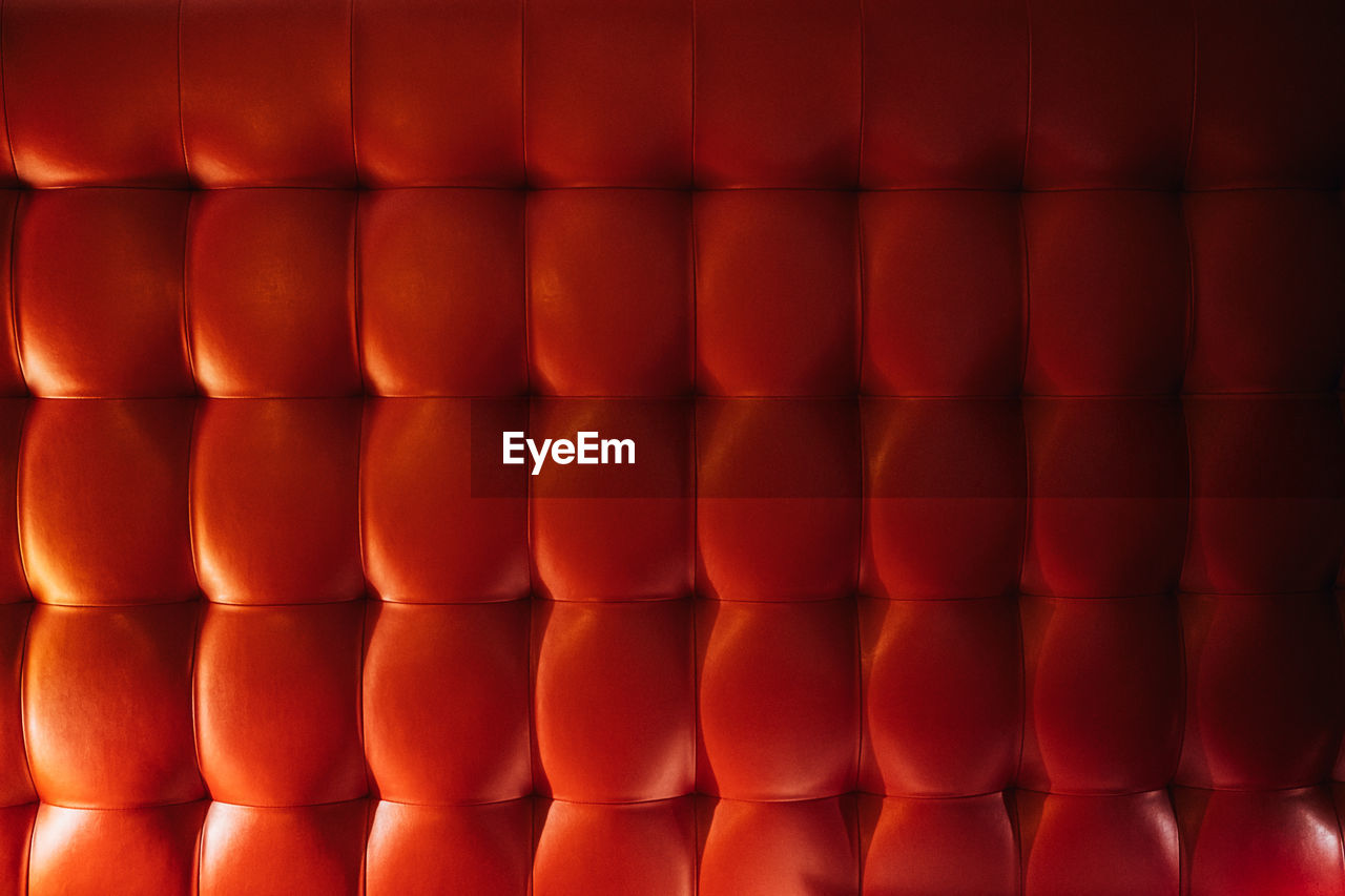 Red padded leather wall