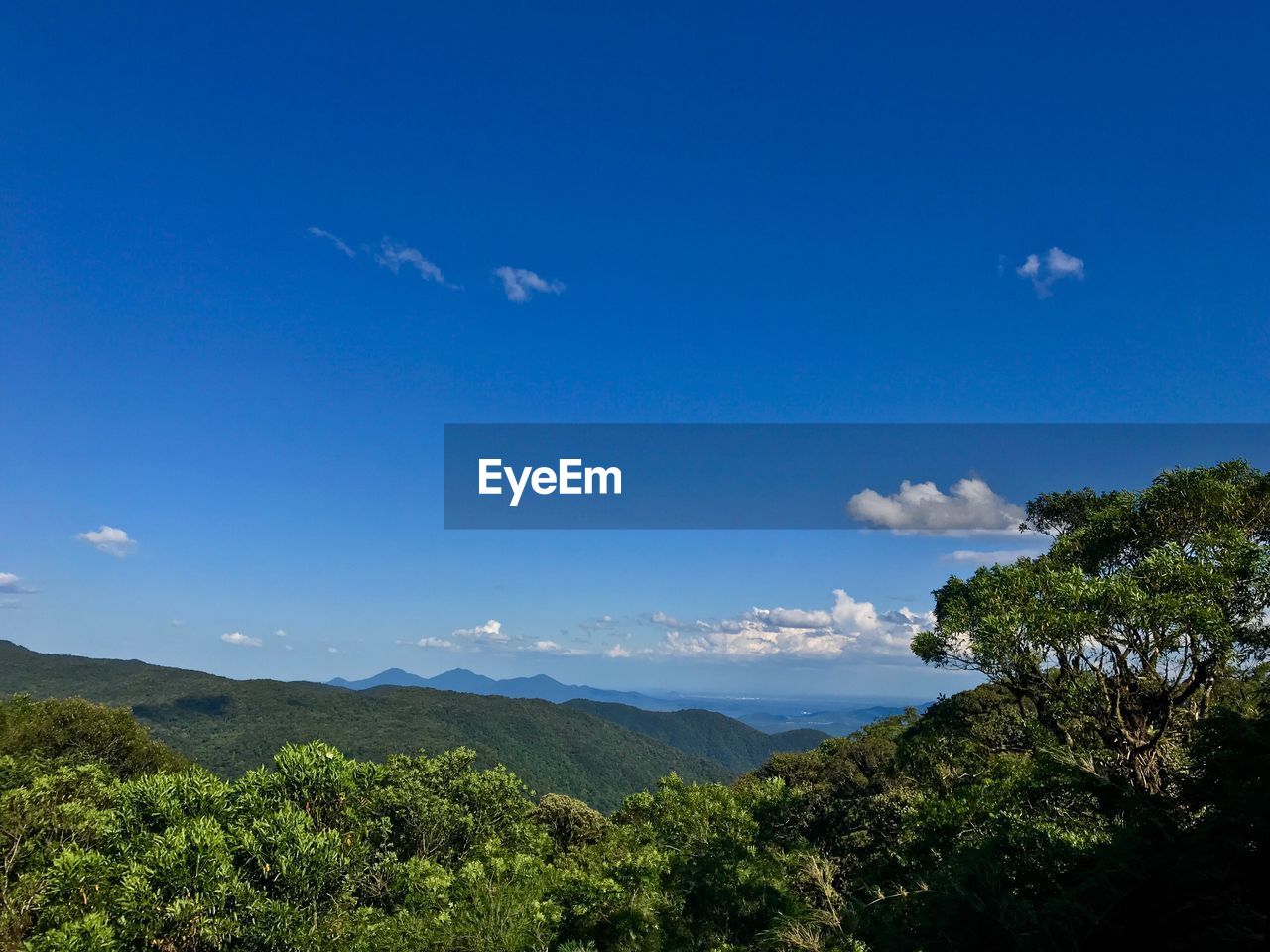 Scenic view of landscape against blue sky