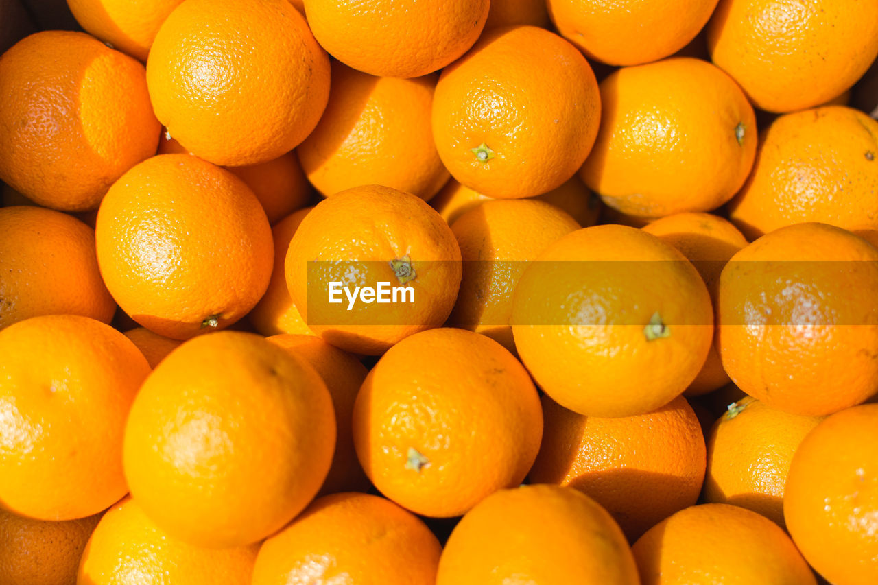 Full frame shot of oranges