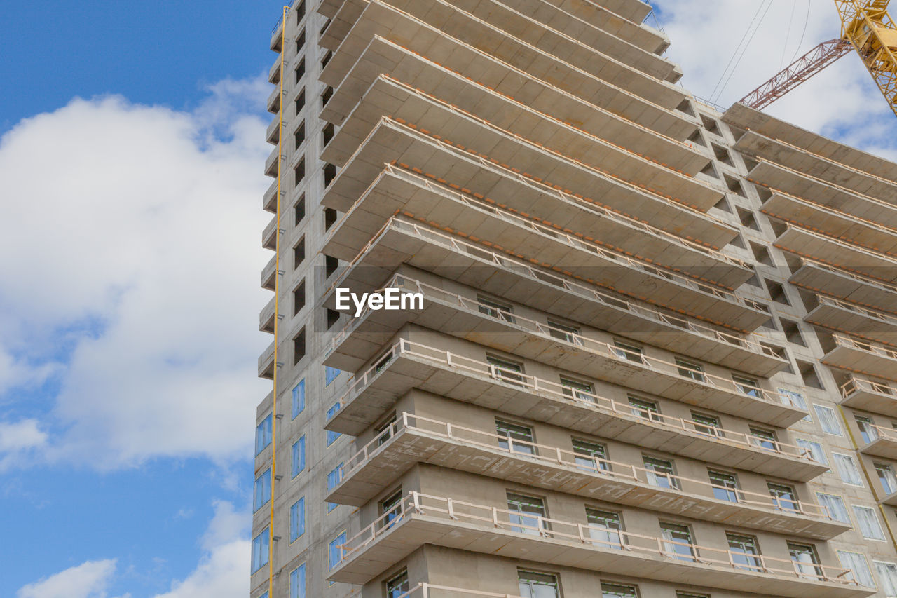 Low angle view of buildings against sky