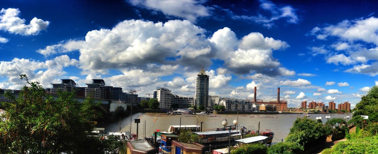 Clouds above cityscape