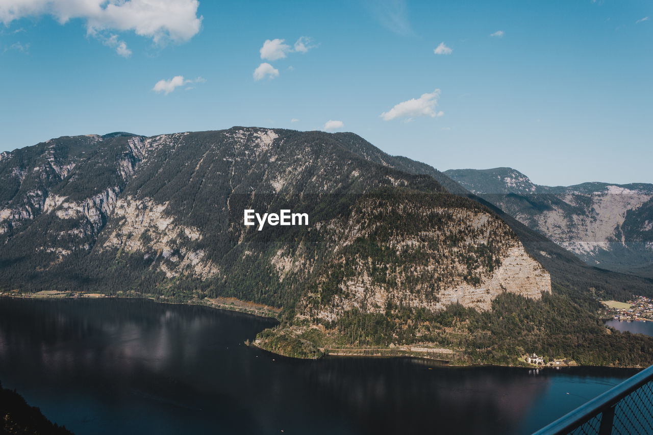 LAKE BY MOUNTAINS AGAINST SKY