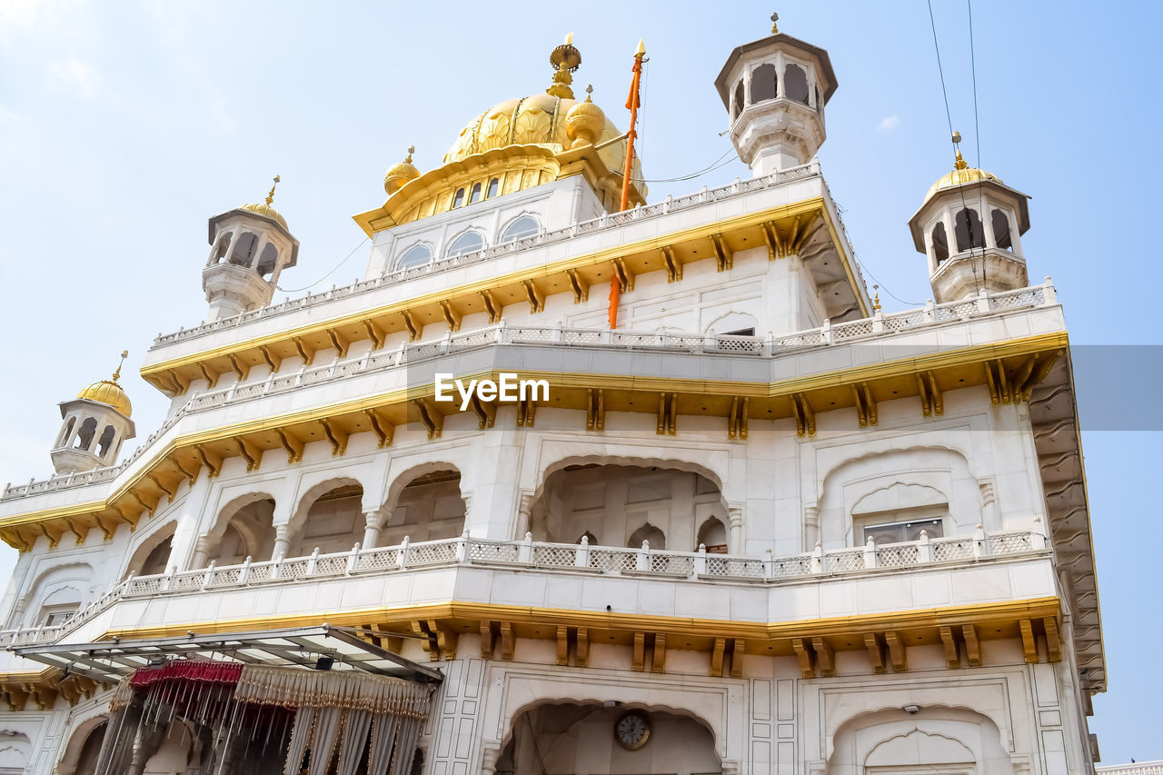 View of details of architecture inside golden temple - harmandir sahib in amritsar, punjab, india