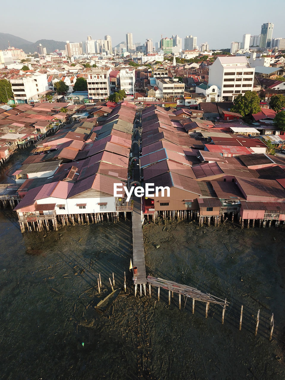 Clan jetty traditional waterfront still house.