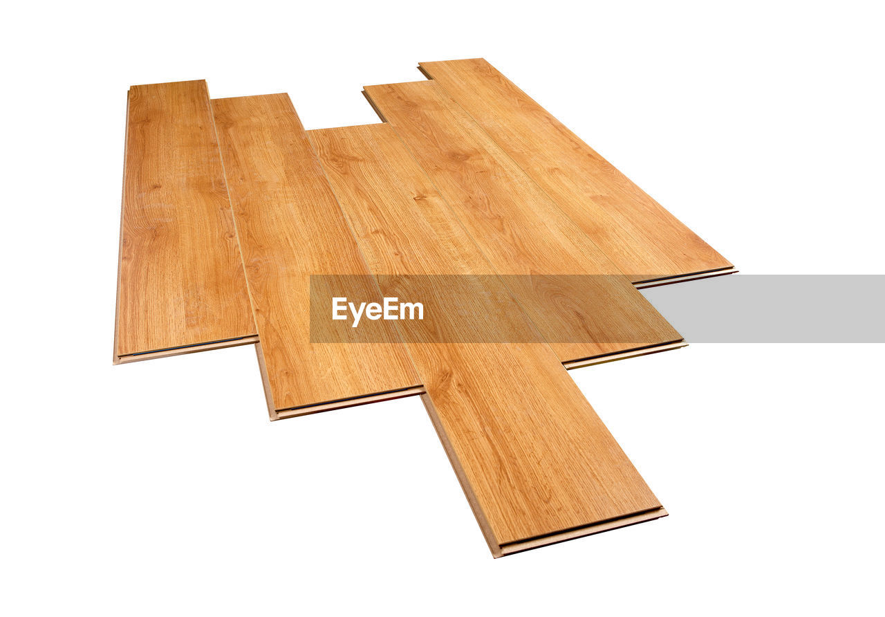 High angle view of wood against white background