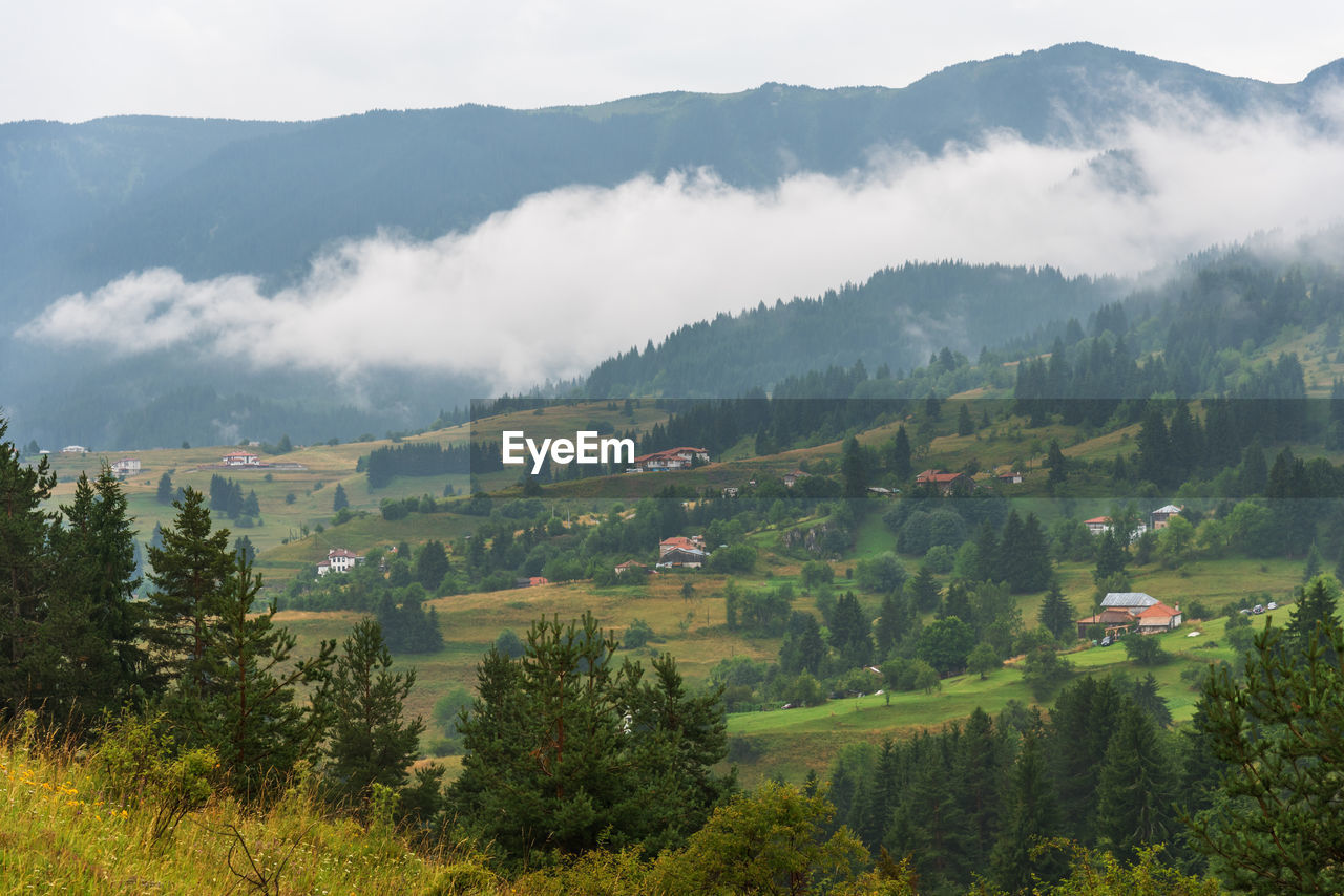 Beautiful village in bulgaria in the rhodope mountains.