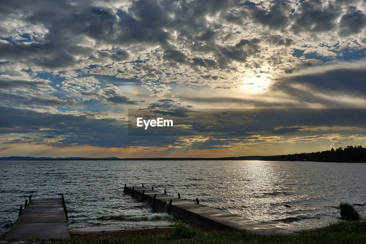 SCENIC VIEW OF SEA DURING SUNSET