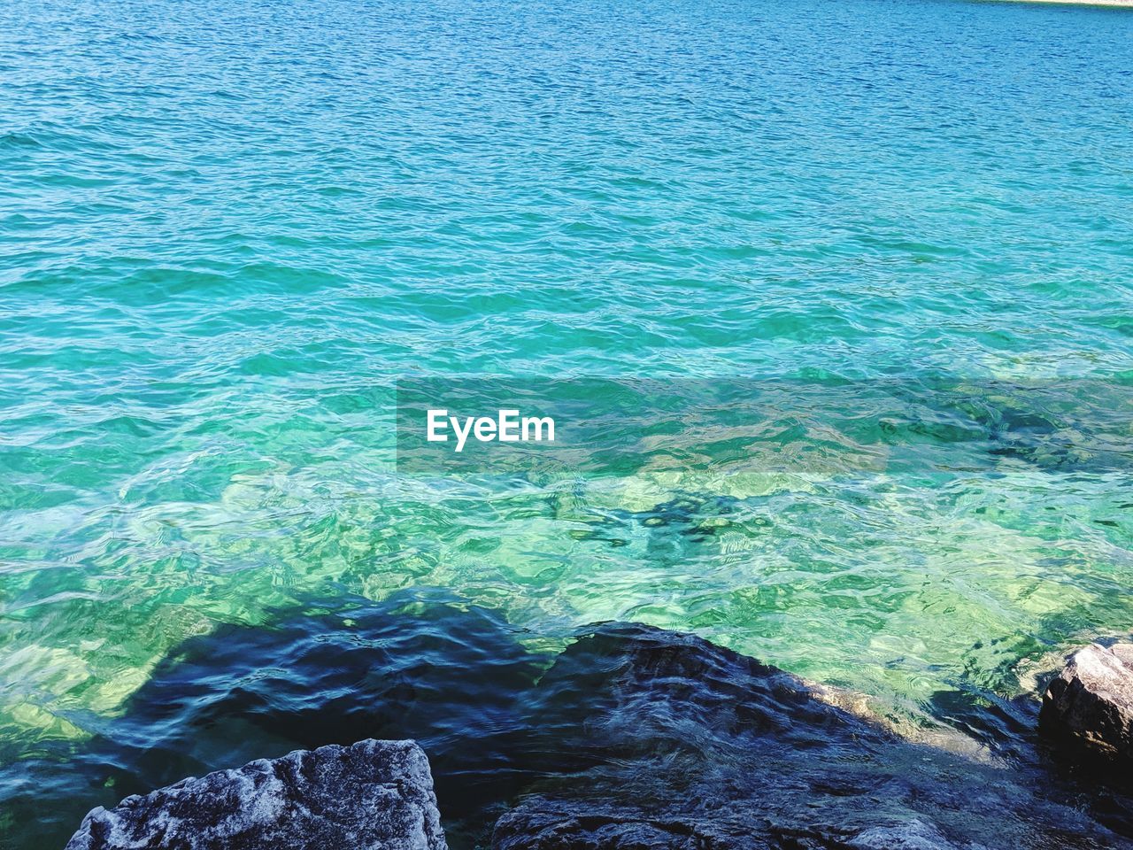 HIGH ANGLE VIEW OF SEA SHORE