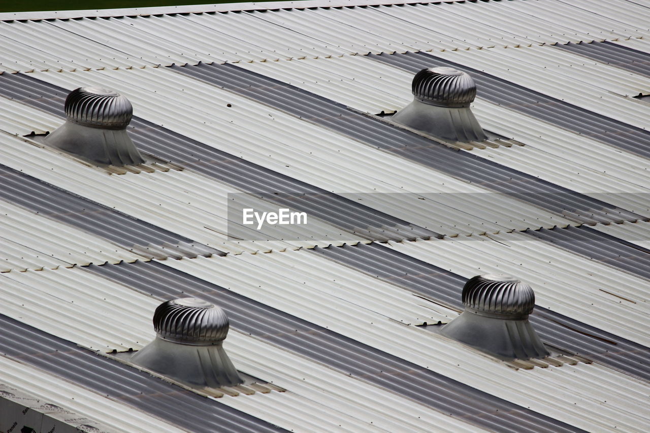 High angle view of industry on roof