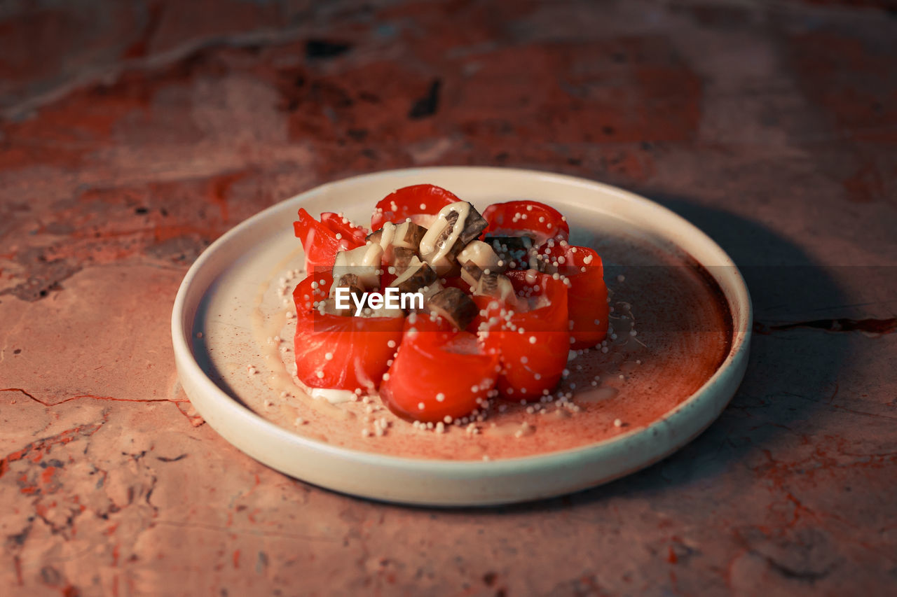 close-up of food in plate