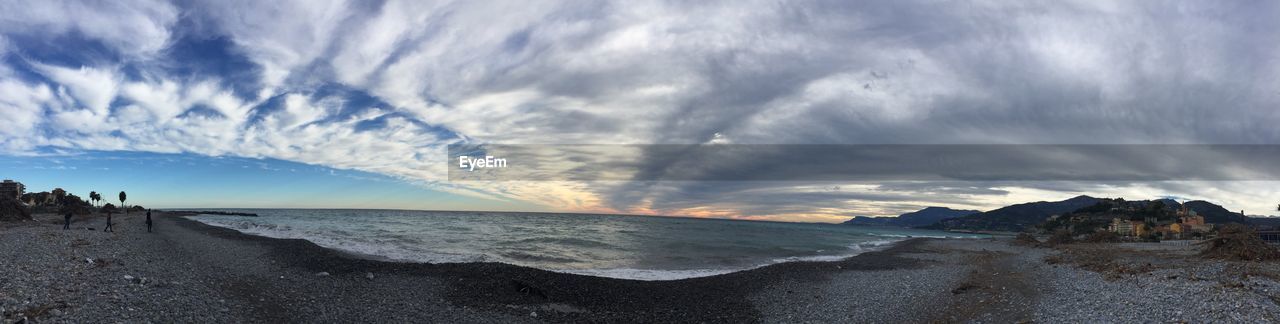 VIEW OF SEA AGAINST CLOUDY SKY