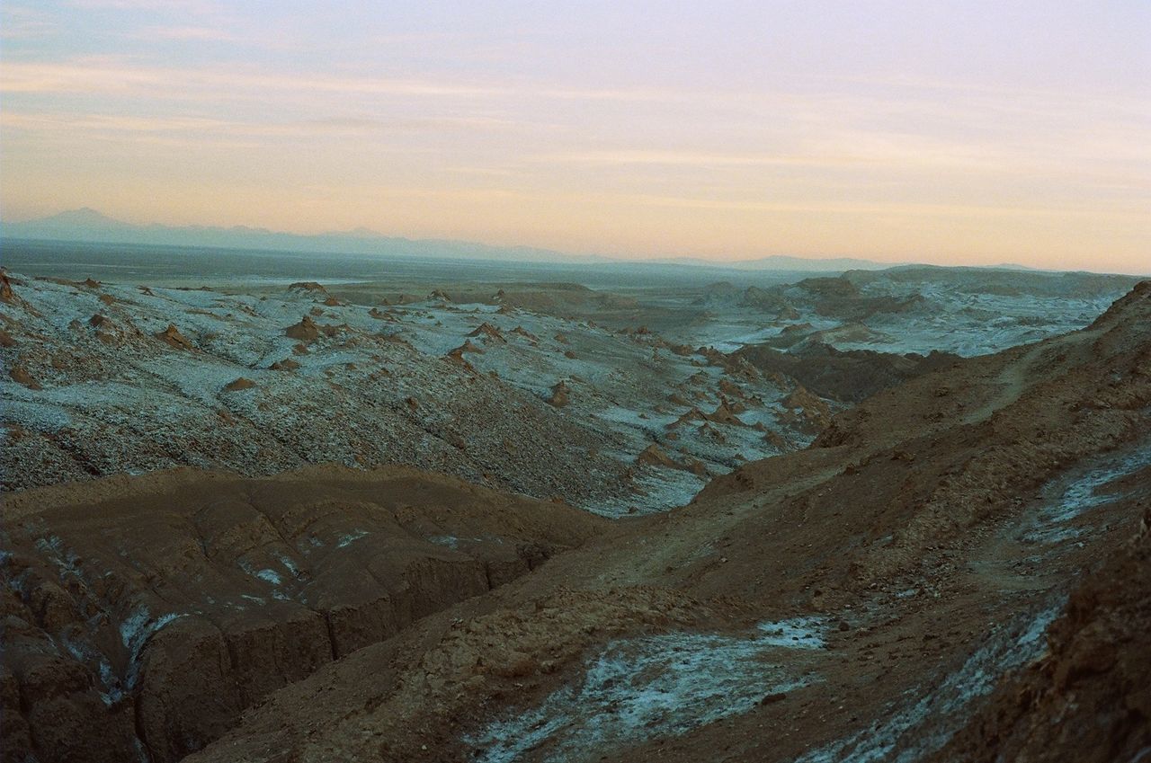 Scenic view of landscape during sunset