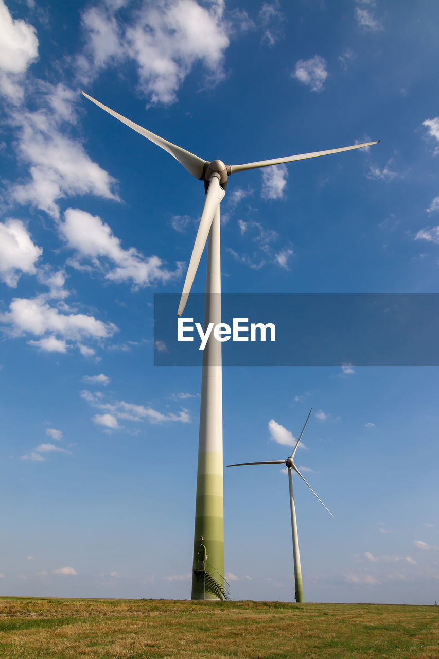 Eco power, wind power plant - wind turbine - clean energy