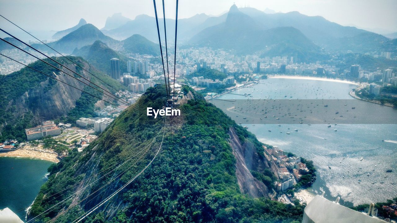 Scenic view of mountain range against sky