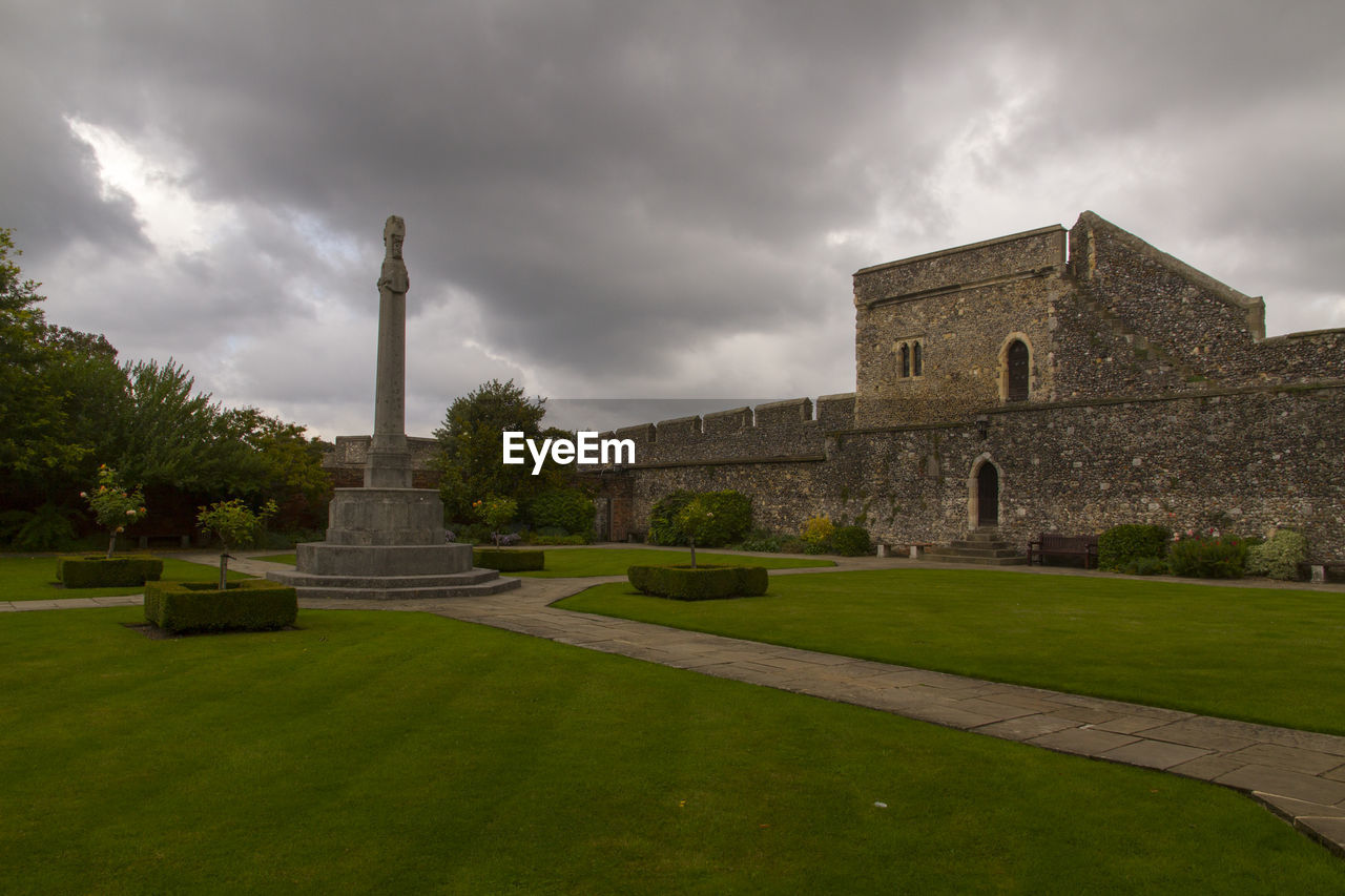 View of historical building against cloudy sky