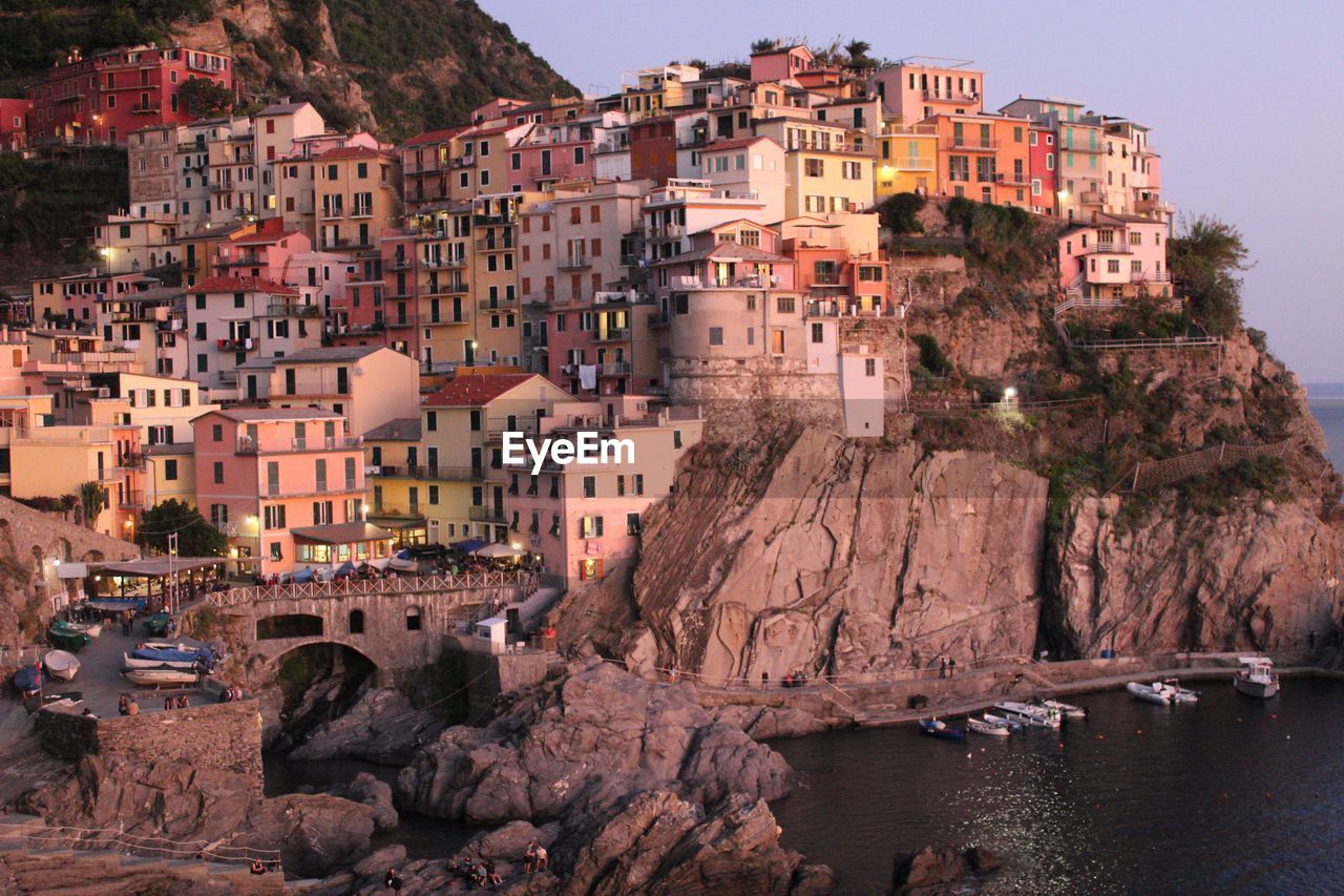 Buildings in city at waterfront