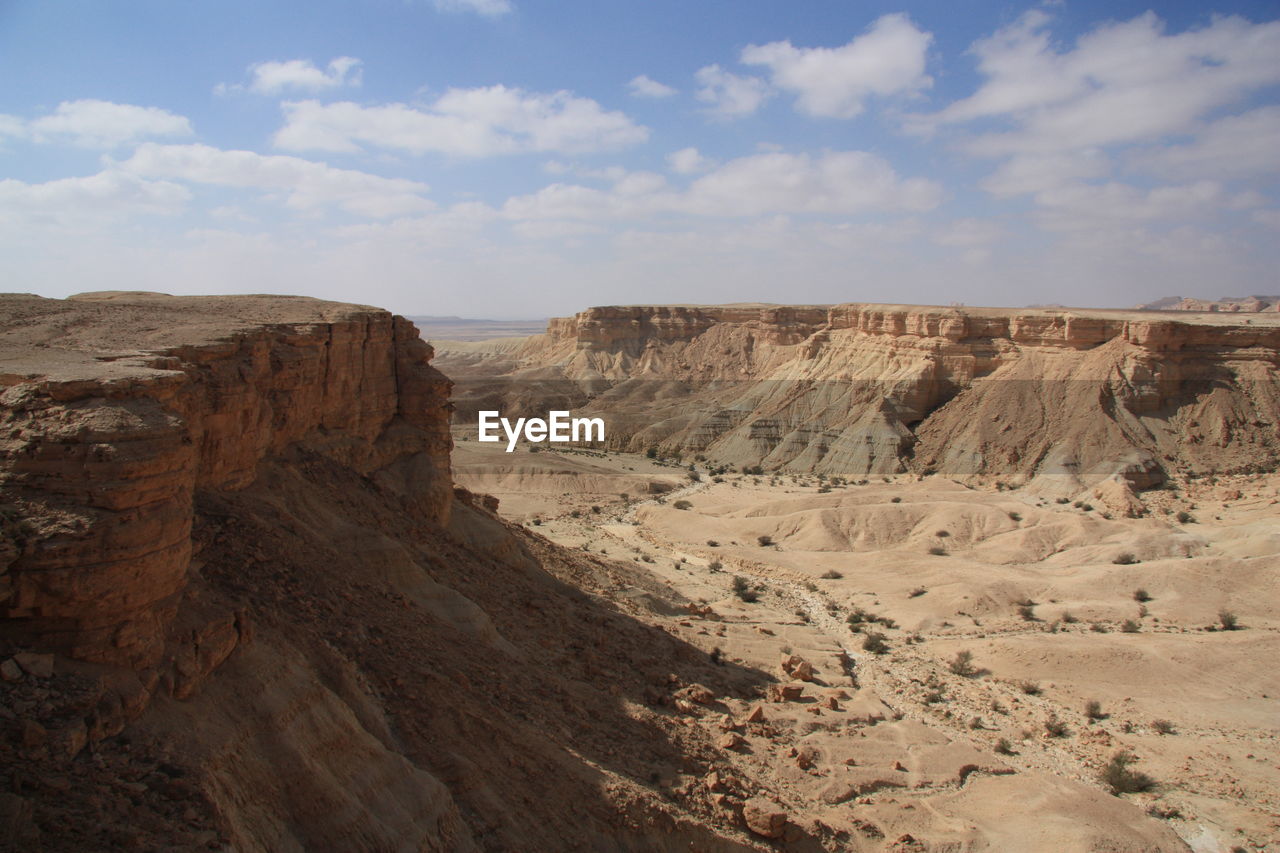 Scenic view rock formation in desert