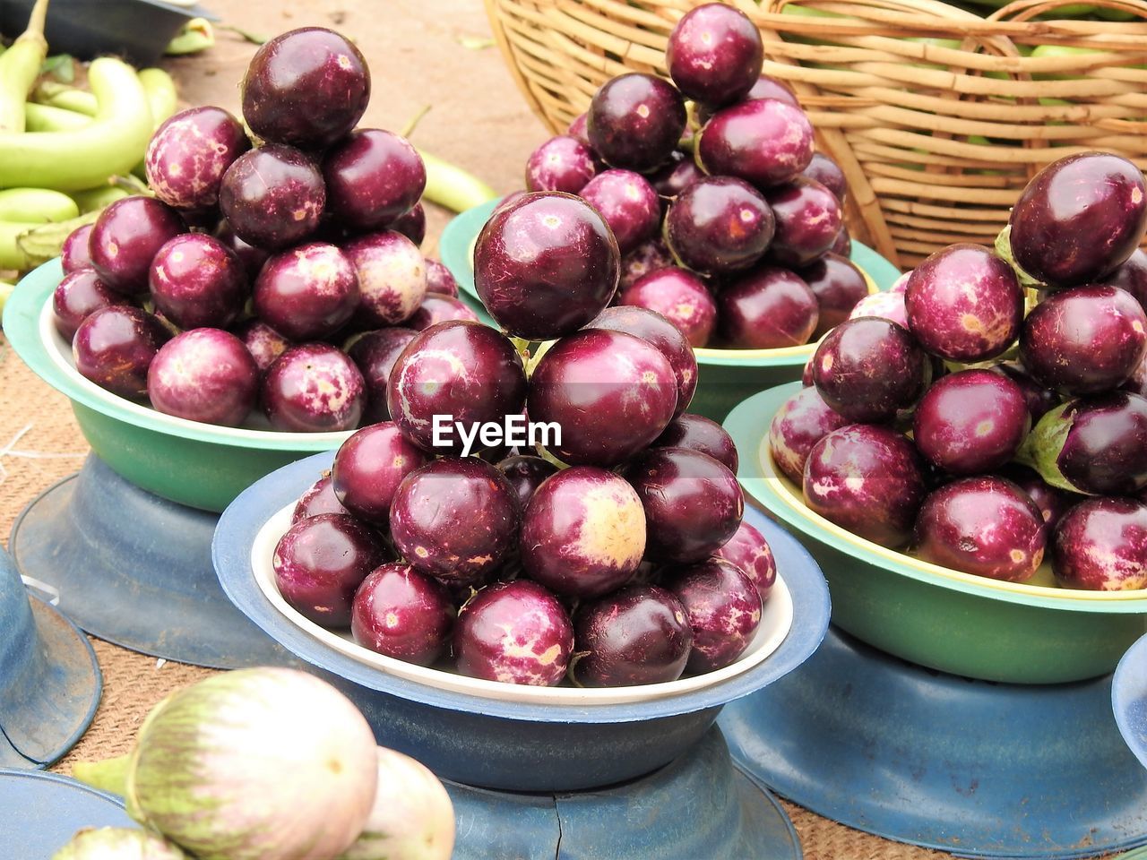 High angle view of vegetables for sale