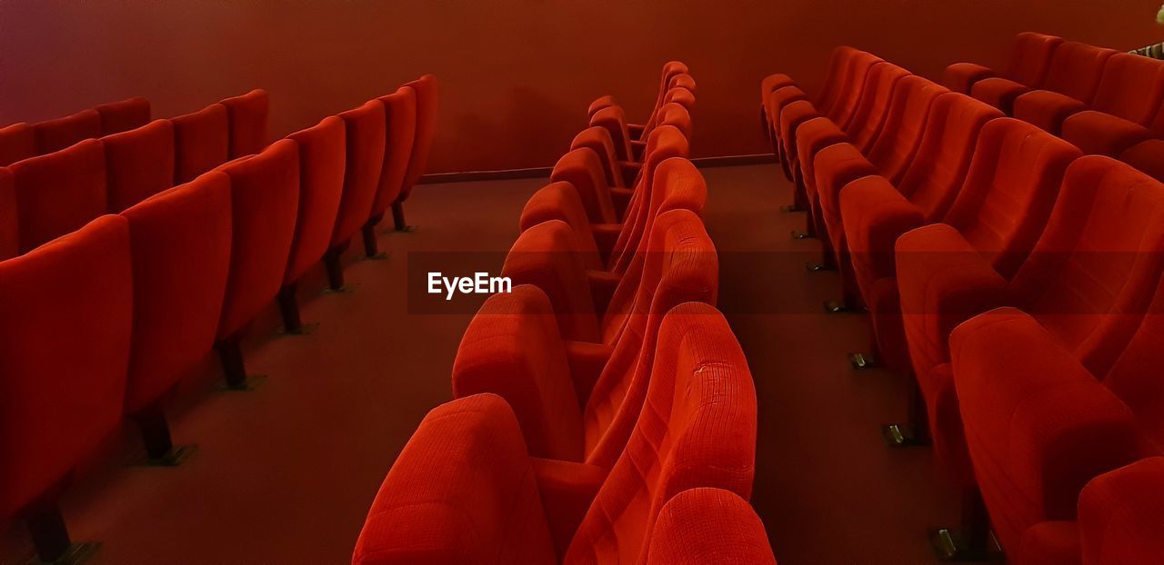 Empty seats in movie theater