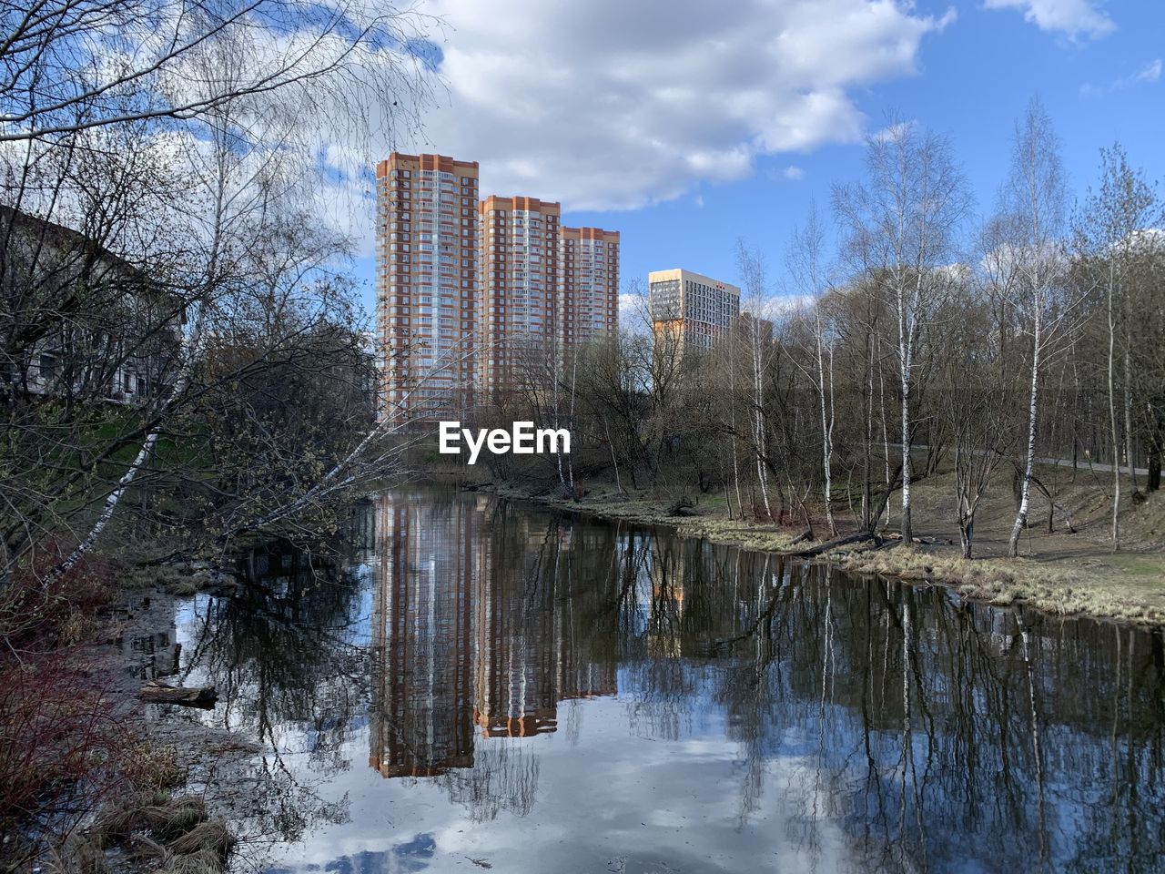 REFLECTION OF TREES ON RIVER