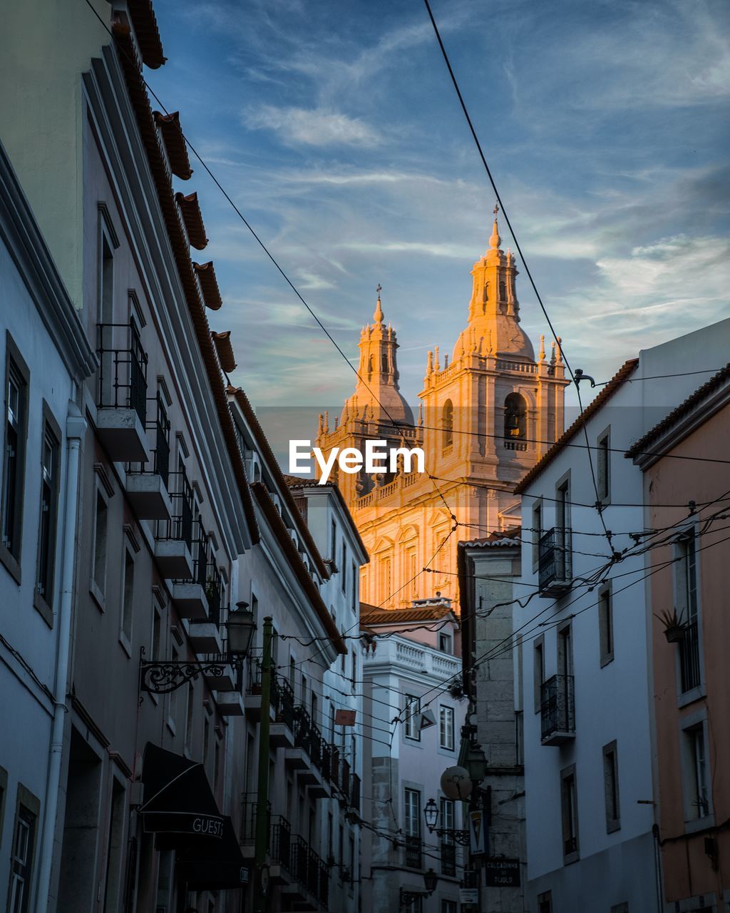 Low angle view of buildings against sky