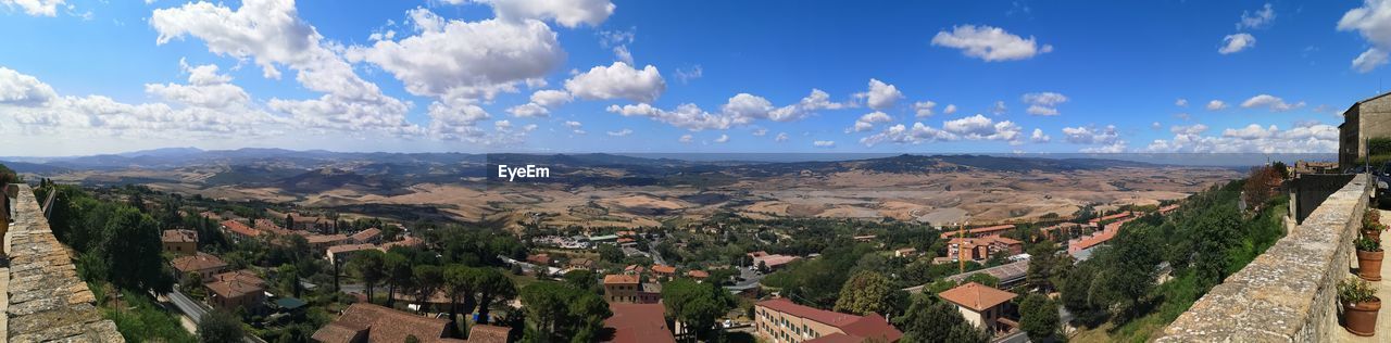 PANORAMIC VIEW OF TOWN AGAINST SKY