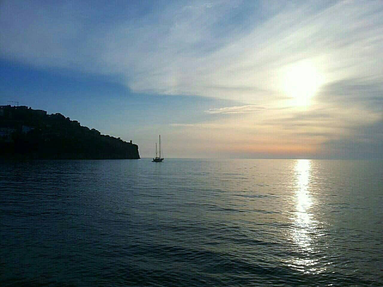 SCENIC VIEW OF SEA DURING SUNSET